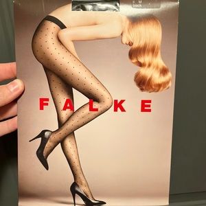 New, never worn Falke polka dot tights
